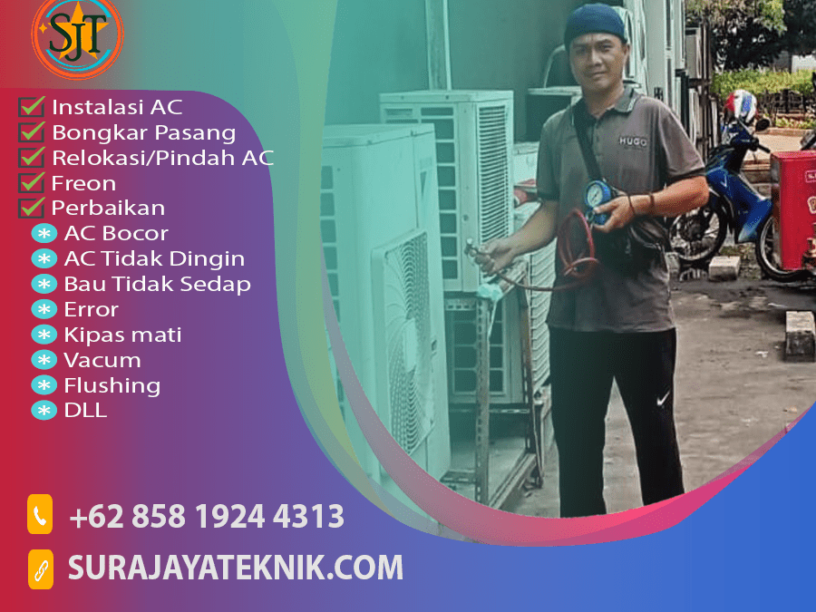Surajaya memberikan jasa perbaikan pendingin udara yang sangat handal serta ahli di Jakarta Timur